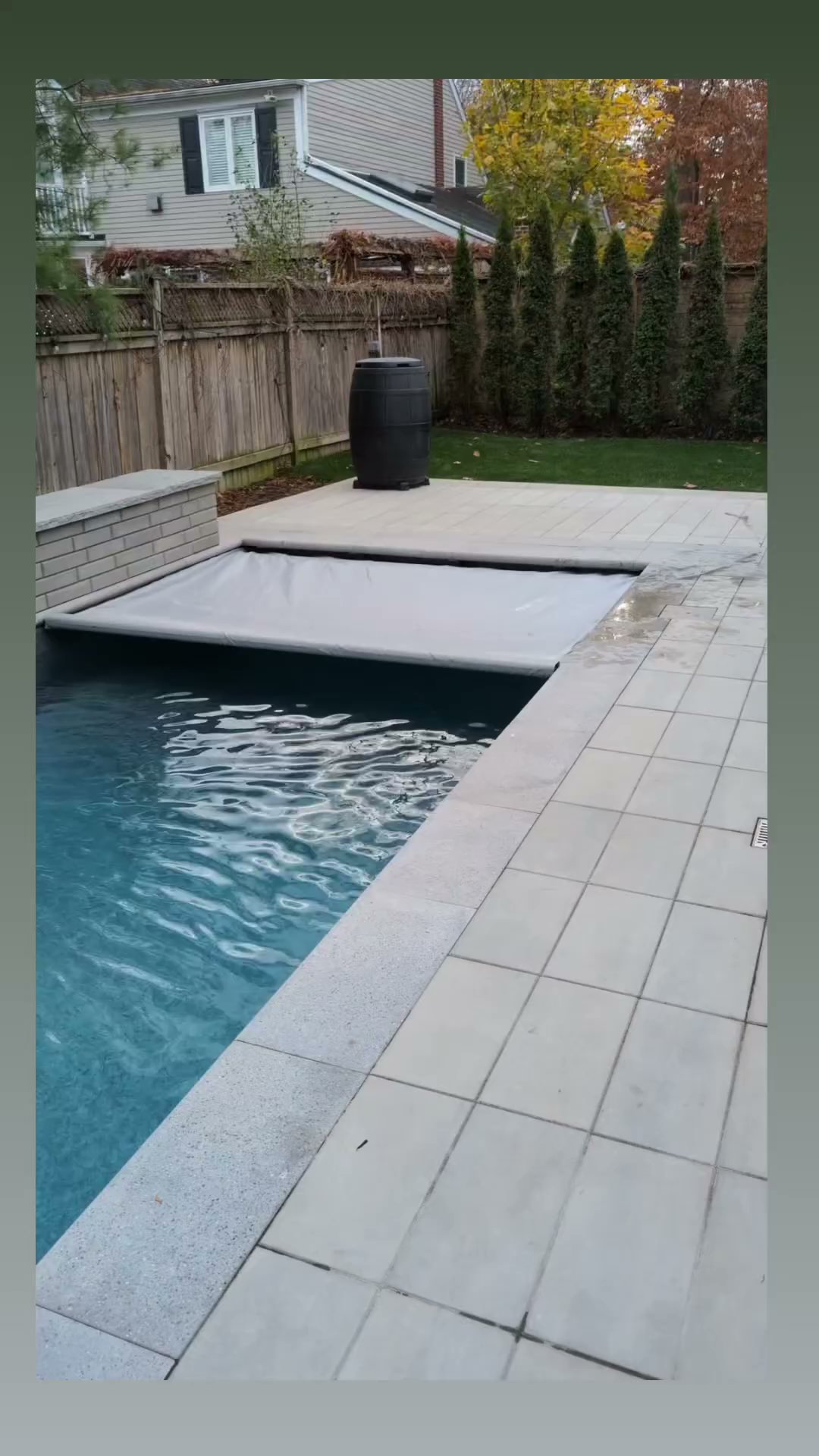 Custom inground pool with automatic cover — Oakville